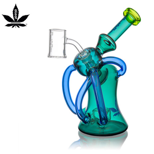 9 INCH ALEAF GLASS VENUS QUAD RECYCLER WITH BANGER WATER PIPE 